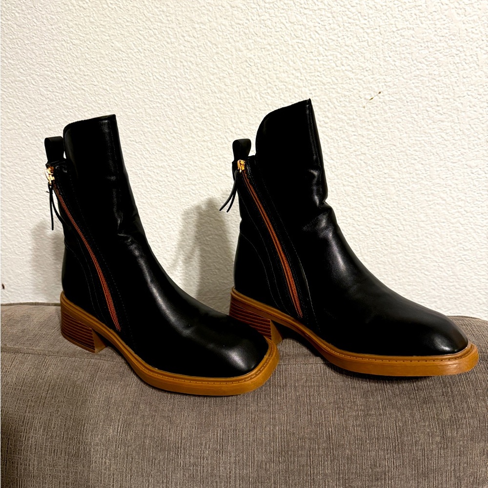 Vegan Leather Booties